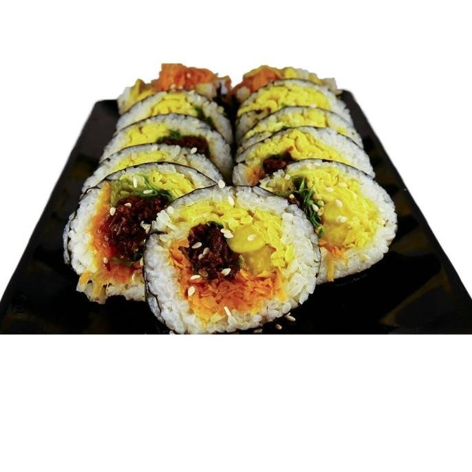 

Kimbab Teri Sushi Korea 10 - 11 Potongan Siap Makan Halal