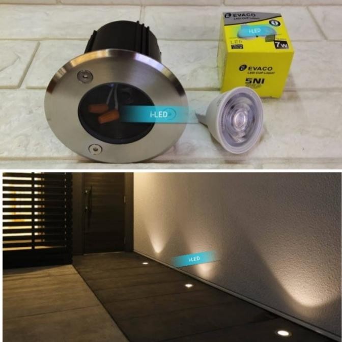 TERBARU - Lampu Lantai Up Light LED 7 watt 7w 10cm Outdoor 4000K Warm Cool White