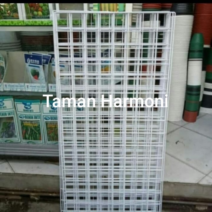 Paket Ram Besi + Pot Tempel 4 Pcs Warna Warni - Rak Tanaman Hias