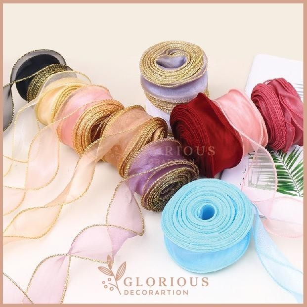 

1 Roll Pita Fishtail 4Cm Pita Korea Gelombang Ribbon Fishtail Pita Buket (Promo)