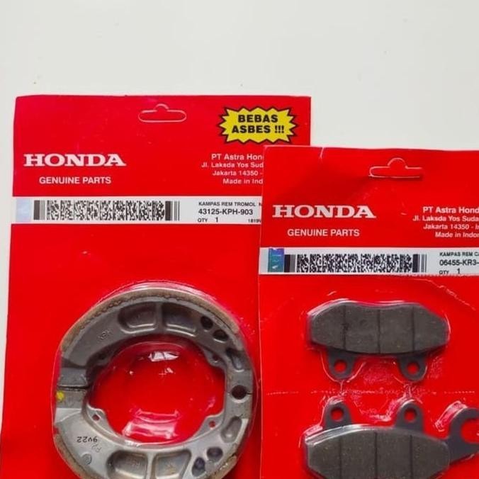 KAMPAS REM DEPAN BELAKANG HONDA SUPRA X125 KARISMA REVO ORI