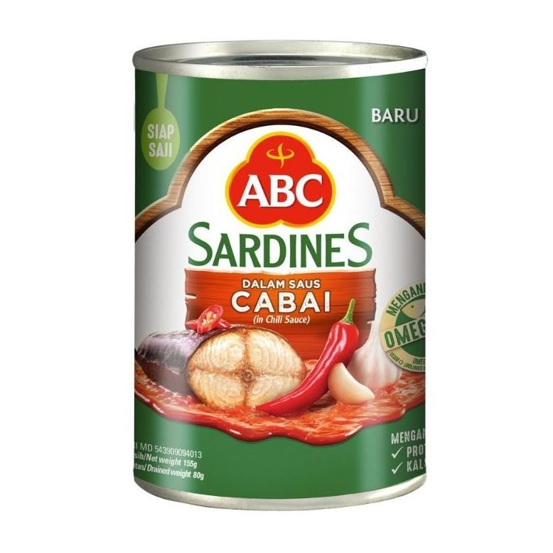 

New Produk Sarden Abc Kecil 155 Gr .