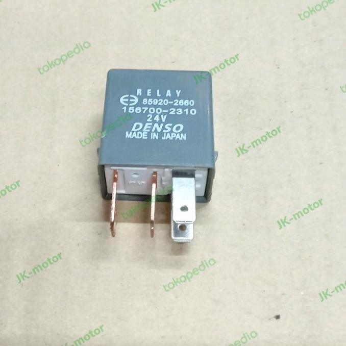 Siap Kirim Relay hitam 24v Kaki 4 Denso 85920-2660