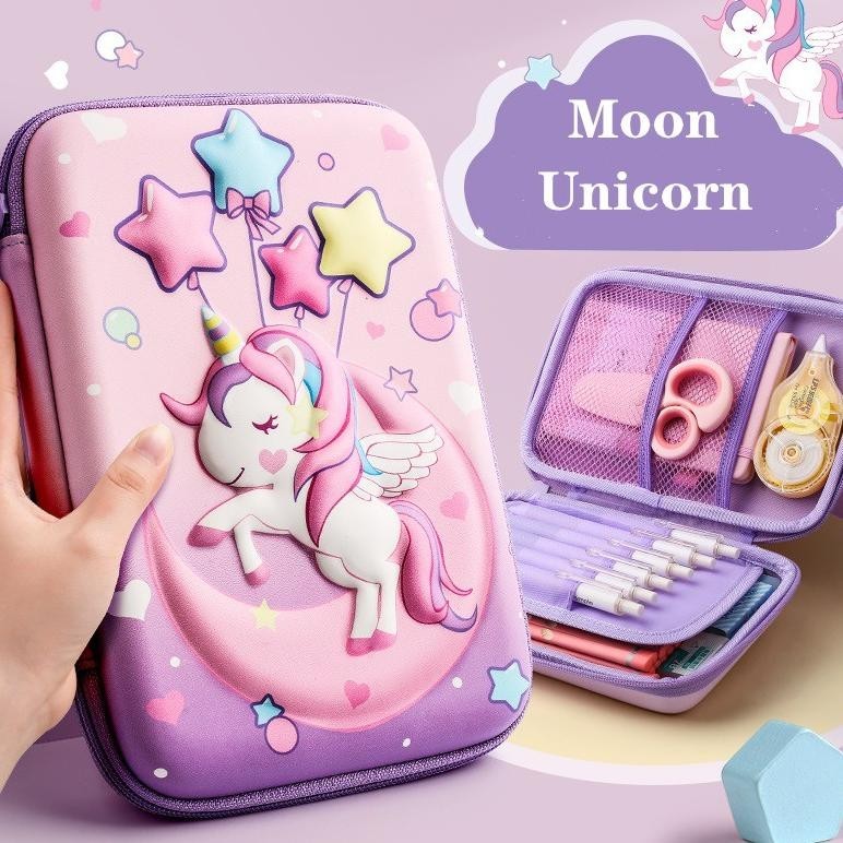 

Kotak Tempat Pensil Anak SD Perempuan Lucu Murah aesthetic lucu dan unik Unicorn Pencil Case Pouch Stationery - Purple