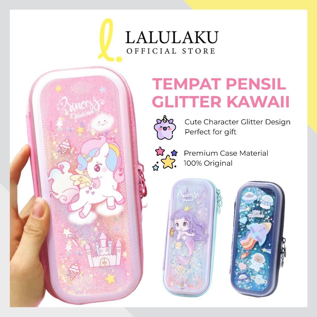 

Tempat Pensil Anak Sekolah Glitter Korea Kawaii Kotak Pensil Unik Mermaid Unicorn Kado Ulang Tahun
