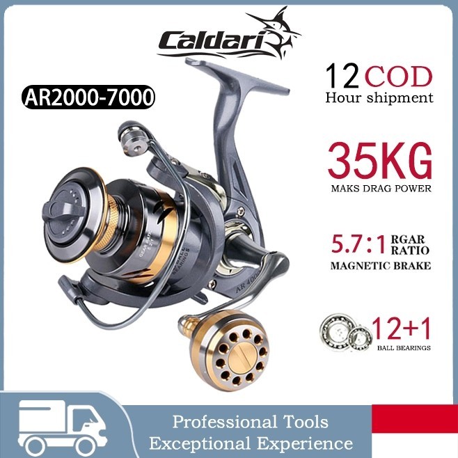 [Bahan halus dan Nyaman] Indonesia SpotReel Pancing Metal Deukio Ar2000 - 7000 Max Drag 50 Kg/ Reel