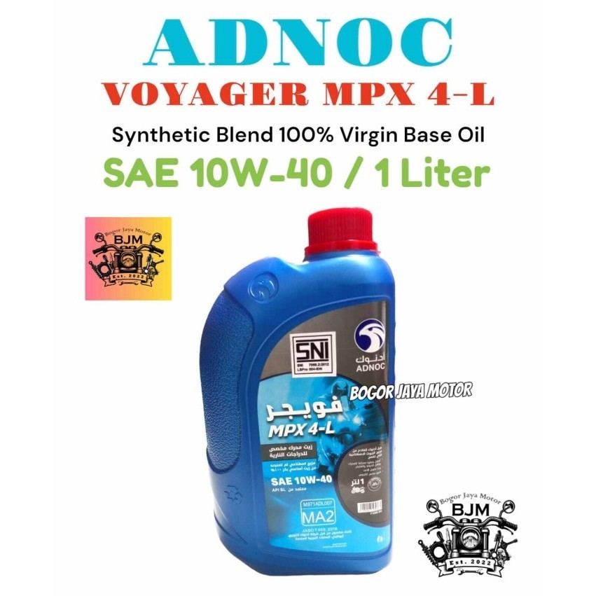 Oli Adnoc Voyager Mpx 4-L 1 Liter Oli Motor Murah 1Liter Oli Motor