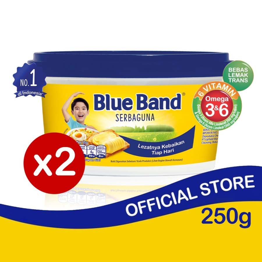 

Blue Band Serbaguna Margarine Tub 250gr isi 2