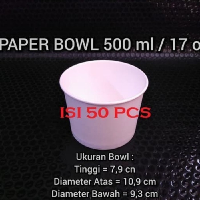 Paper Bowl 500Ml Dengan Tutup
