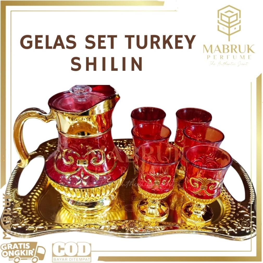 promoo bisa cod pitcher jug gelas shinil kecil teko set turki arab eskan oleh oleh haji dan umroh ba