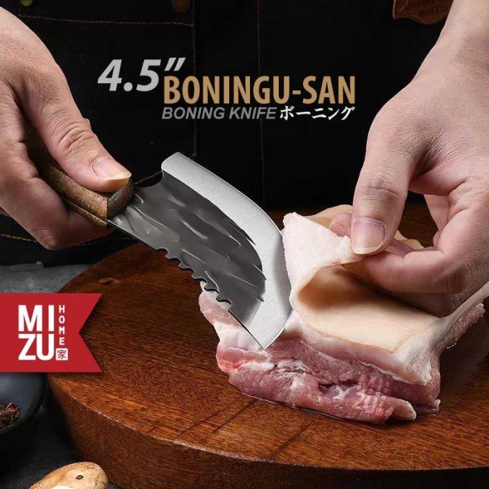 Mizu Boningu-San Boning Knife Meat Knife Pisau Stainless Kitchen Knife Pisau Daging Pisau Potong