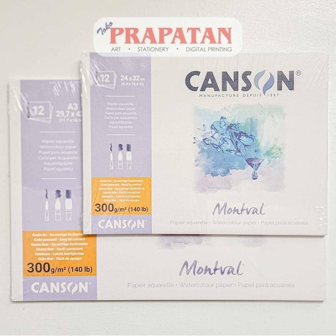 

Canson Montval Watercolor Book Pad A3 | Buku Cat Air