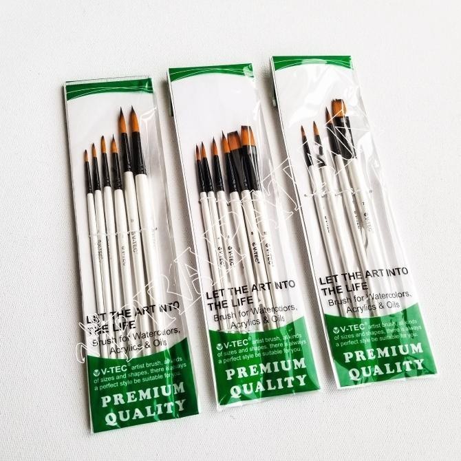 

Kuas Lukis Round V-TEC set 6 pcs A0018H-6A/6 / V-TEC Paint Brush