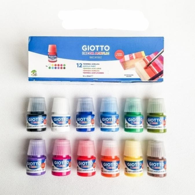 

Cat Akrilik Giotto Decor Acrylic Paint Set 12 Warna 25Ml Original Fany Mall
