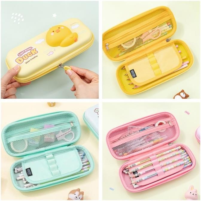 

TOKKADO Fuwa Squishy Pencil Case Kotak Pensil Besar Anak Sekolah Lucu