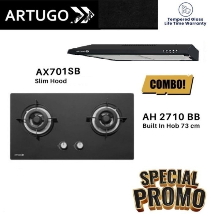 Silahkan Order] Kompor Tanam Artugo + Cooker Hood Artugo