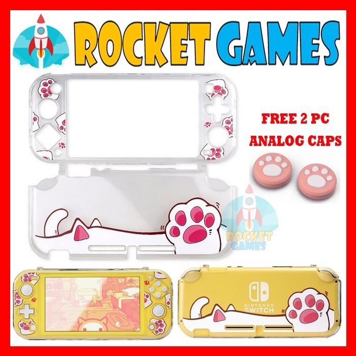 Crystal Protective Case Nintendo Switch Lite Cat Paw