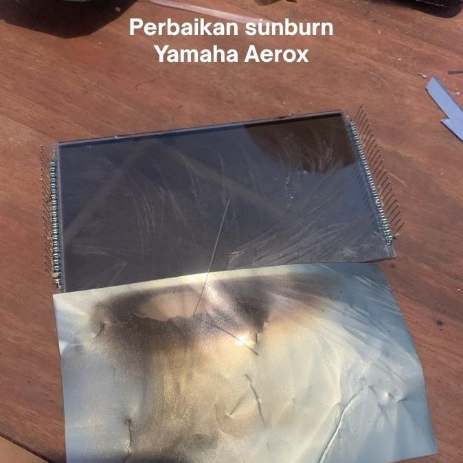 perbaikan sunburn speedometer Yamaha aerox 155