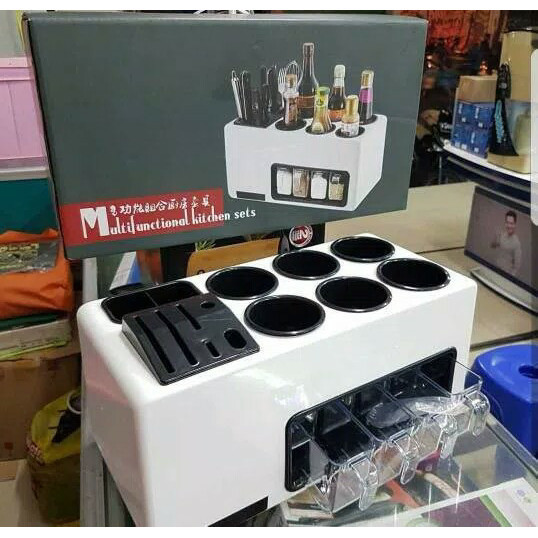 RAK BUMBU DAN BOTOL KECAP MULTIFUNCTIONAL KITCHEN SET SUBRON