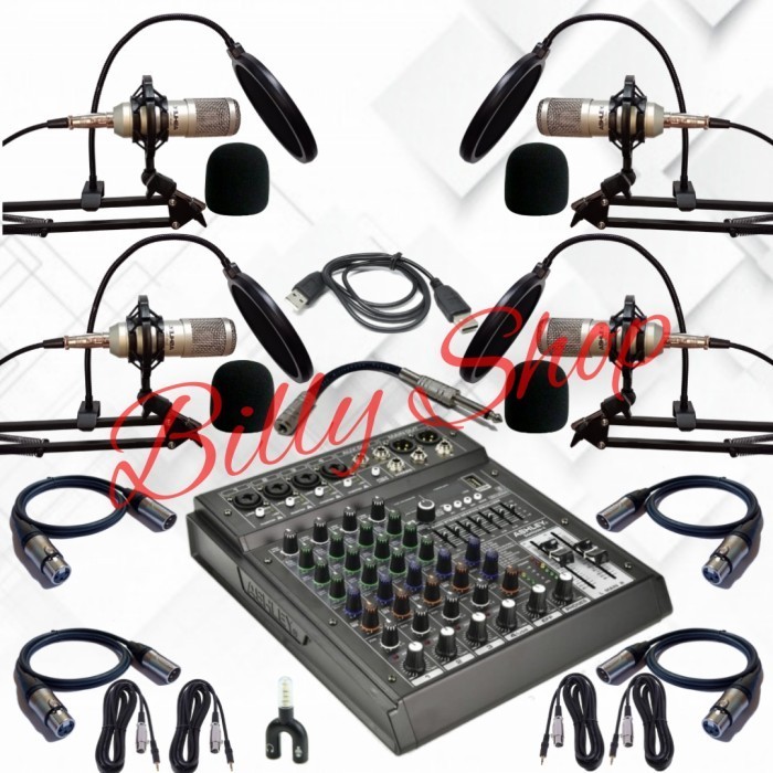 

Paket Podcast Soundd 4 Mic Mixer Samson 4