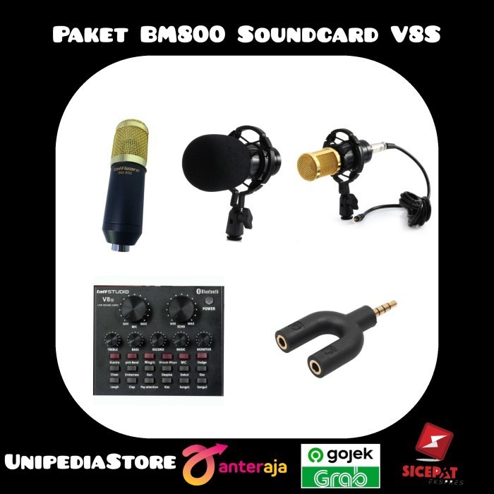 

Paket Mic BM800 Soundd V8S - Splitter Ori by Taffware Taffstudio