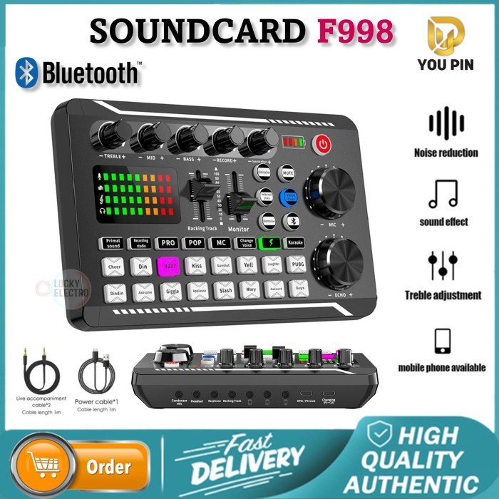 

Live Soundd F998 Live Audio Mixer Broadcast Recording Karaoke Bt