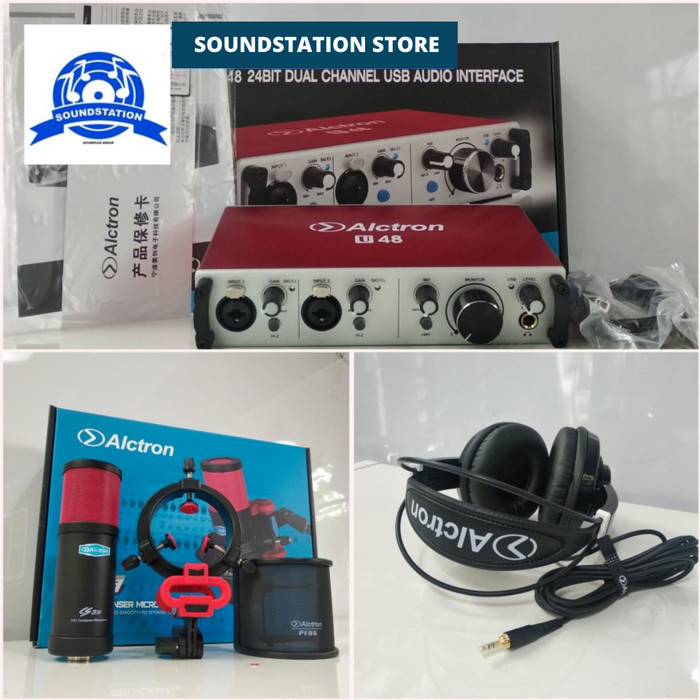 

PAKET RECORDING ALCTRON U48 CS35 PODCAST ZOOM VOICE OVER VOKAL