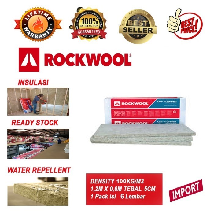 Rockwool Peredam Suara D100Kg 5cm Busa Peredam Suara Glasswool