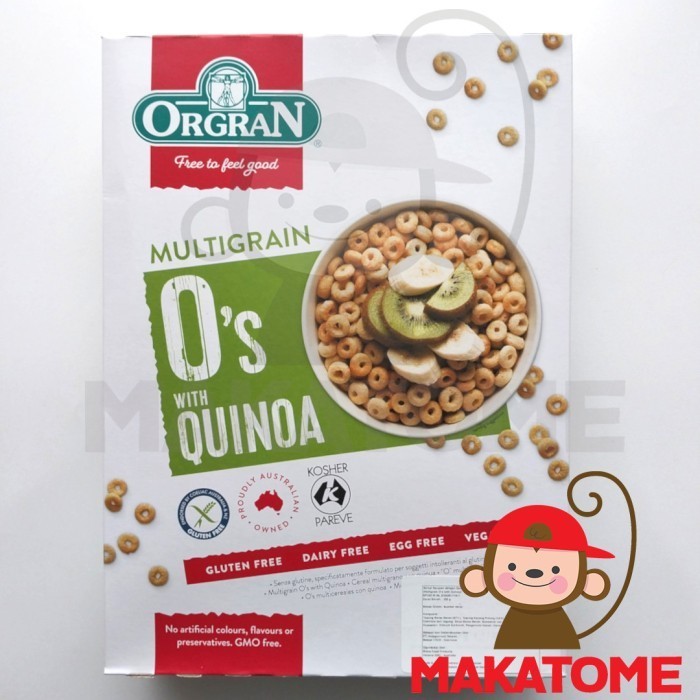 

Terlaris Orgran Multigrain Breakfast O's With Quinoa 300gr Gluten free O cereal SALE