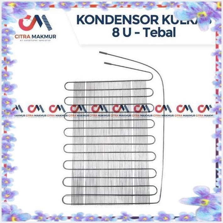 [FMF] KONDENSOR KULKAS 1 2 PINTU 8U 8 U KAWAT TEBAL FREEZER AQUA LG SHARP BESI HITAM BELAKANG EVAPOR