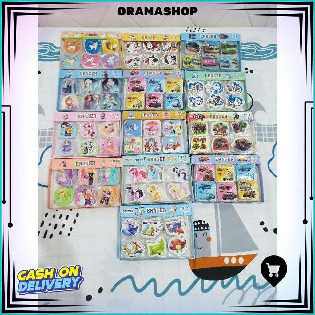 

(24Pc) Penghapus Murah/Hapusan Karakter/Stip Fancy/Ob Kecil Promo