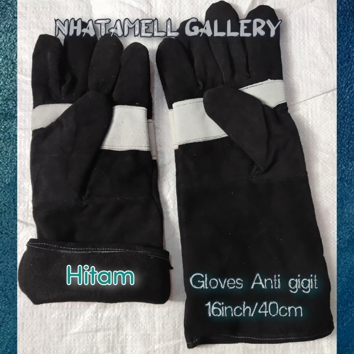 Hemat Gloves Kulit Tebal Anti Cakar Dan Gigit Musang Elang Uk 41Cm Kode 422