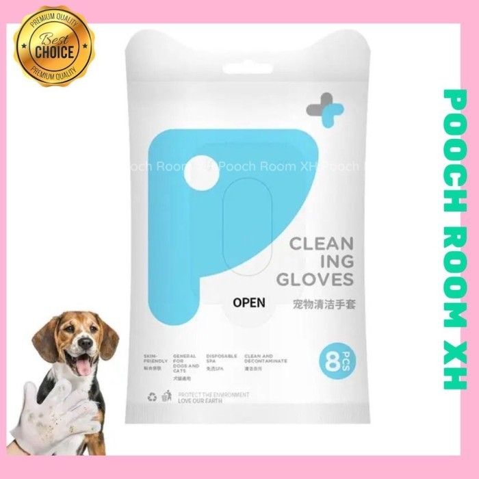 Pet Cleaning Gloves For Body Wipes/ Pet Gloves / Glove Grooming Hewan