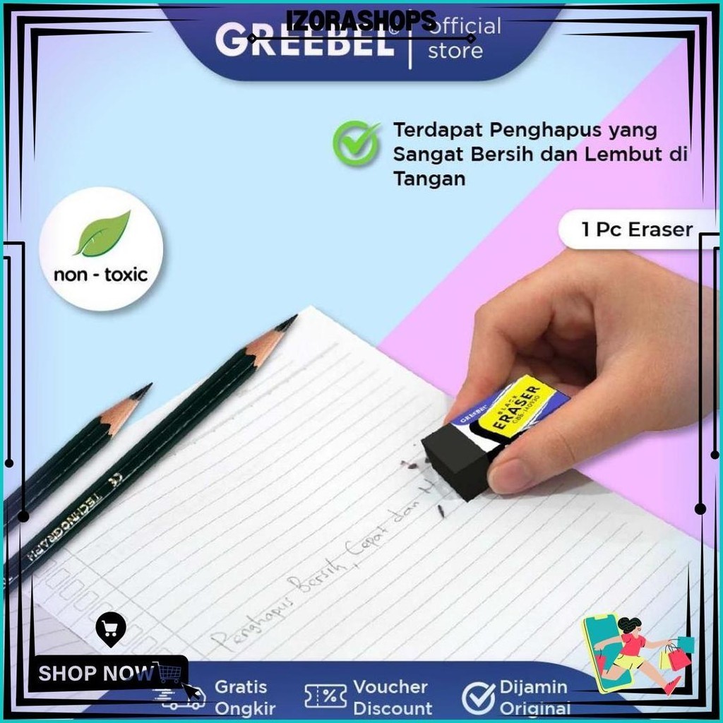 

Greebel Stationery Set 2018-10/Paket Stationary Set Pensil 2 Pcs + Ballpen + Penghapus + Rautan Serutan Promo