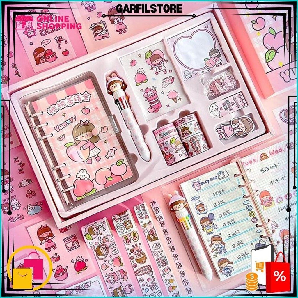 

Penjual LokalR.B.C Stiker Lucu 1 Set Box Diary Book Set Korea Style Cute Stickers Set Buku Catatan Harian Paket Murah Buku Harian Alat Tulis Estetik Lettering Book Lettering Pen Gadis Cantik Hati Buku Stiker Hadiah Mengatur Cod