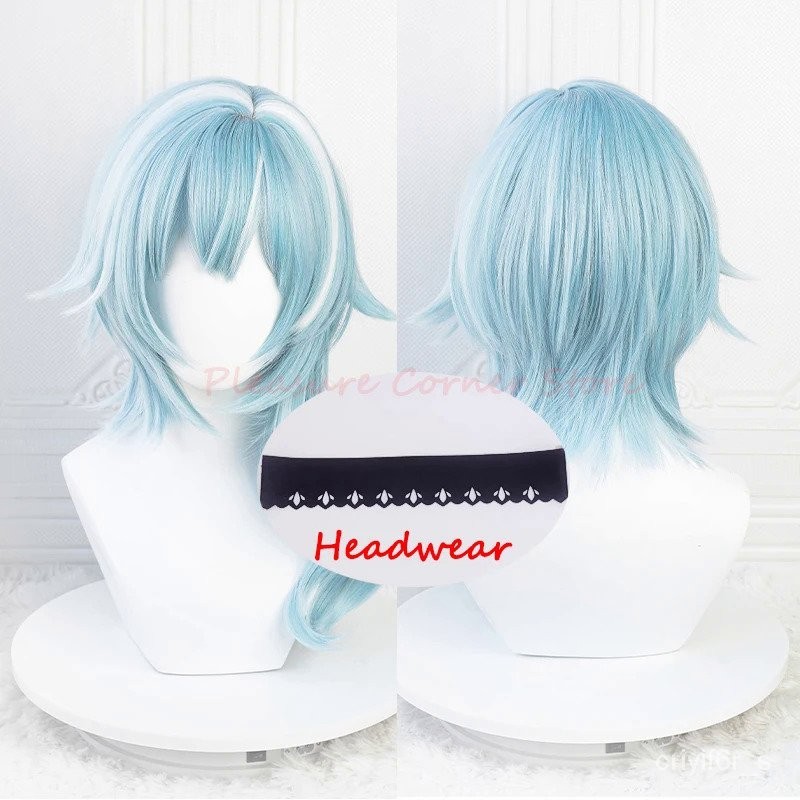 Genshin Impact Eula Cosplay Wig Simulated Heat Resistant Synthetic Yarn Pre Styled Wigs Professional