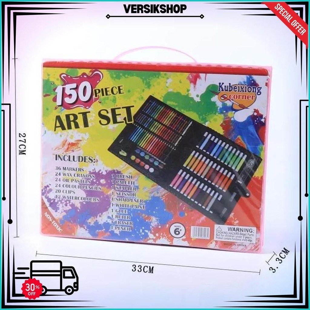 

Crayon Set 150 Pcs Pensil Warna Lengkap Alat Lukis Anak Crayon Anti Air Best Seller