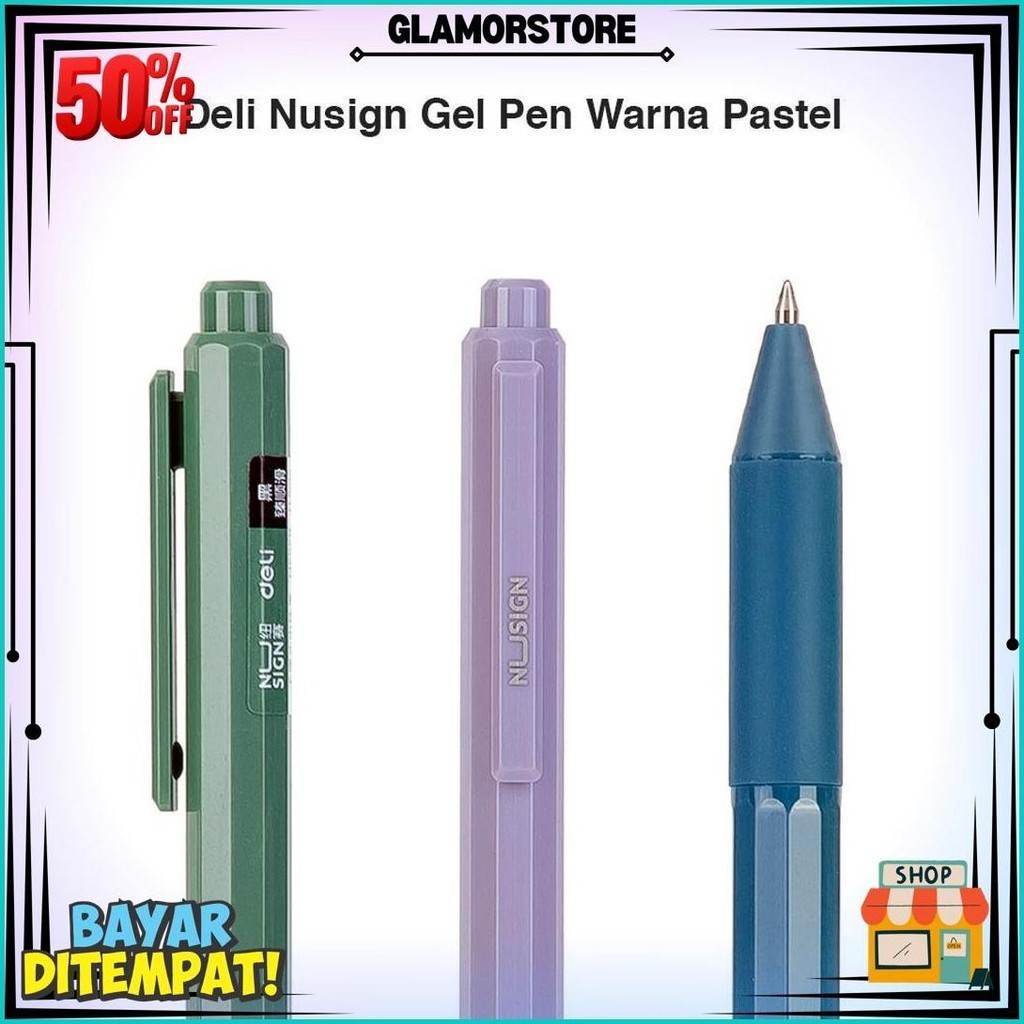 

Deli Nusign Gel Pen / Pulpen Gel Cetek 0.5Mm Tinta Hitam Warna Pastel Ns559 Sale