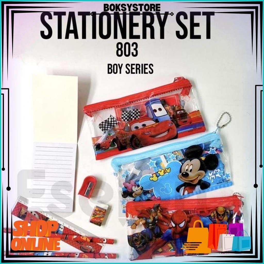 

Paket Alat Tulis 7 In 1 | Tempat Pensil Pencil | Stationery Set 7In1 Cod