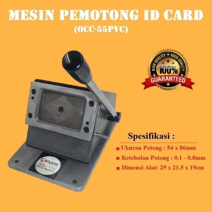

Diskon Alat Pemotong Id Card / Plong Id Card / Pvc Card Cutter Occ-55 Origin