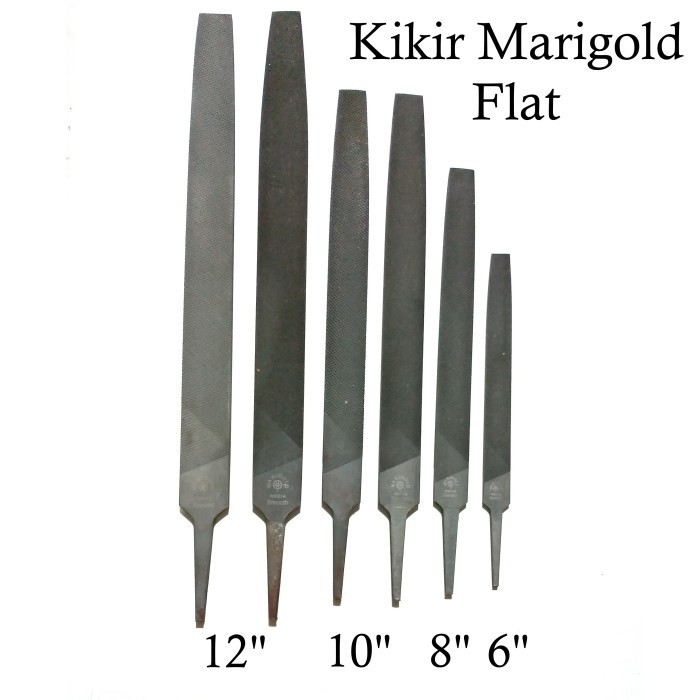 Kikir Marigold Flat 6" Kasar - Kikir India Plat 6 Inch Bastard