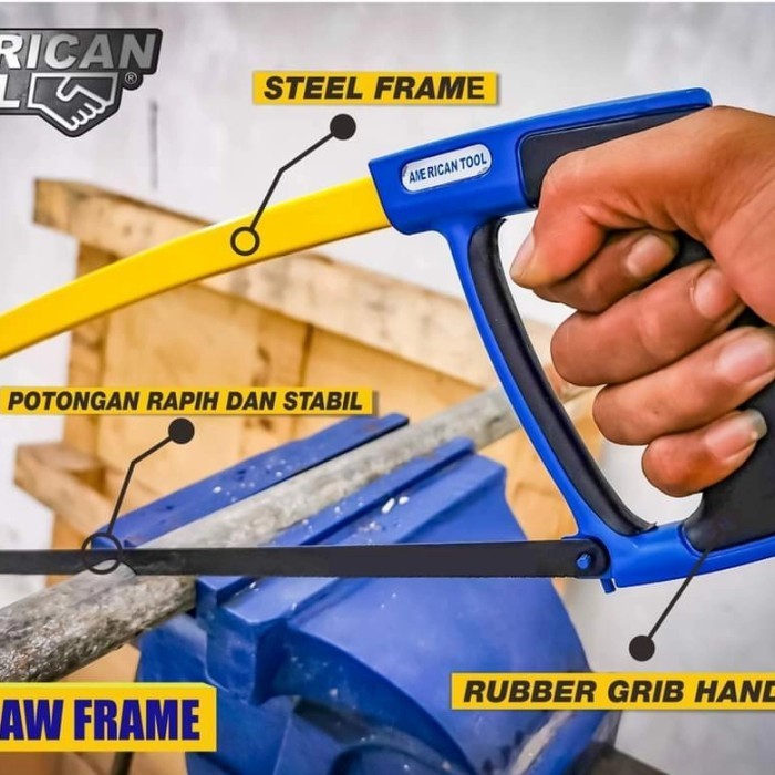 Gergaji Besi American Tool - Gagang +Mata