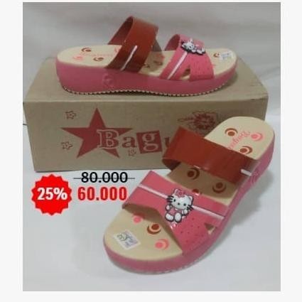 Sandal Anak Wedges Hello Kitty H3 Cm S31-35 Fanta Pink