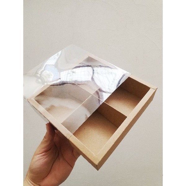 

5 pcs dus box cupcake brownies mika coklat polos sekat 4 uk 8.5 cm cake box kotak hampers packaging
