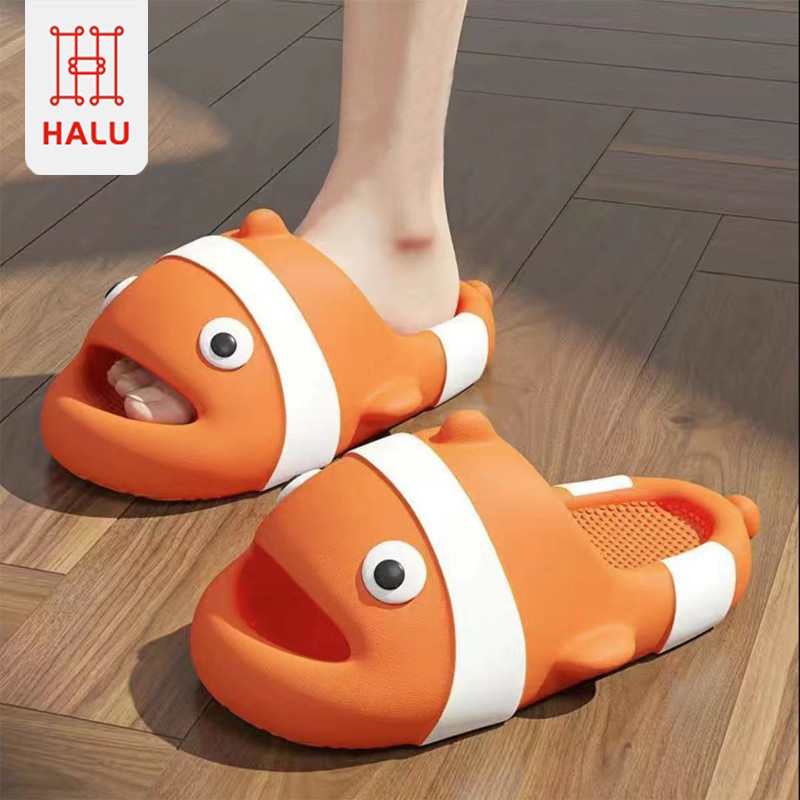 Sandal Hiu // HALU Sandal Anak Laki Laki Sandal Slop Motif Ikan Nemo Lucu Prempuan Laki - Laki Size