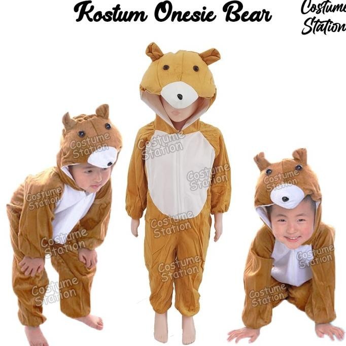 Kostum Onesie Bear / Costume Beruang Hewan Binatang Animal Anak