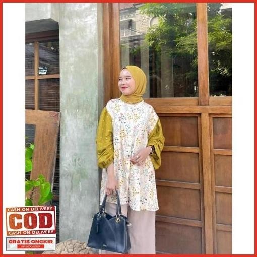 Promo Tunik Jumbo Kekinian Terbaru 2021 Atasan Wanita Muslim Big Size Free Masker Xl Xxl Xxxl 4L 5L 