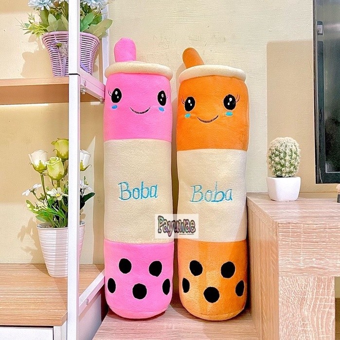Boneka Bantal // Guling Boneka Boba Milk Tea Kain Halus Tinggi 60cm