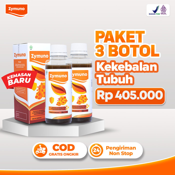 

Ready Paket Kronis 3 Botol Zymuno Membantu Penyembuhan Benjolan di Tubuh