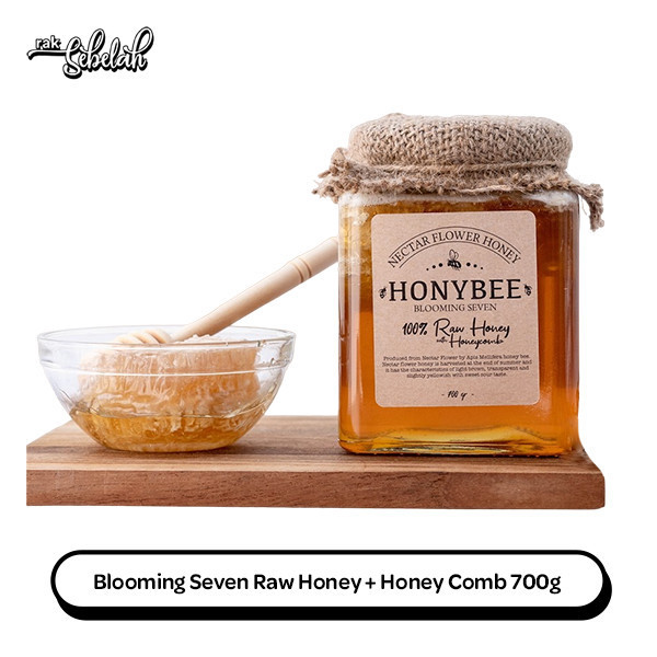 

Ready Blooming Seven Madu Murni Sarang Asli 700g Raw Honey Honeycomb Honybee